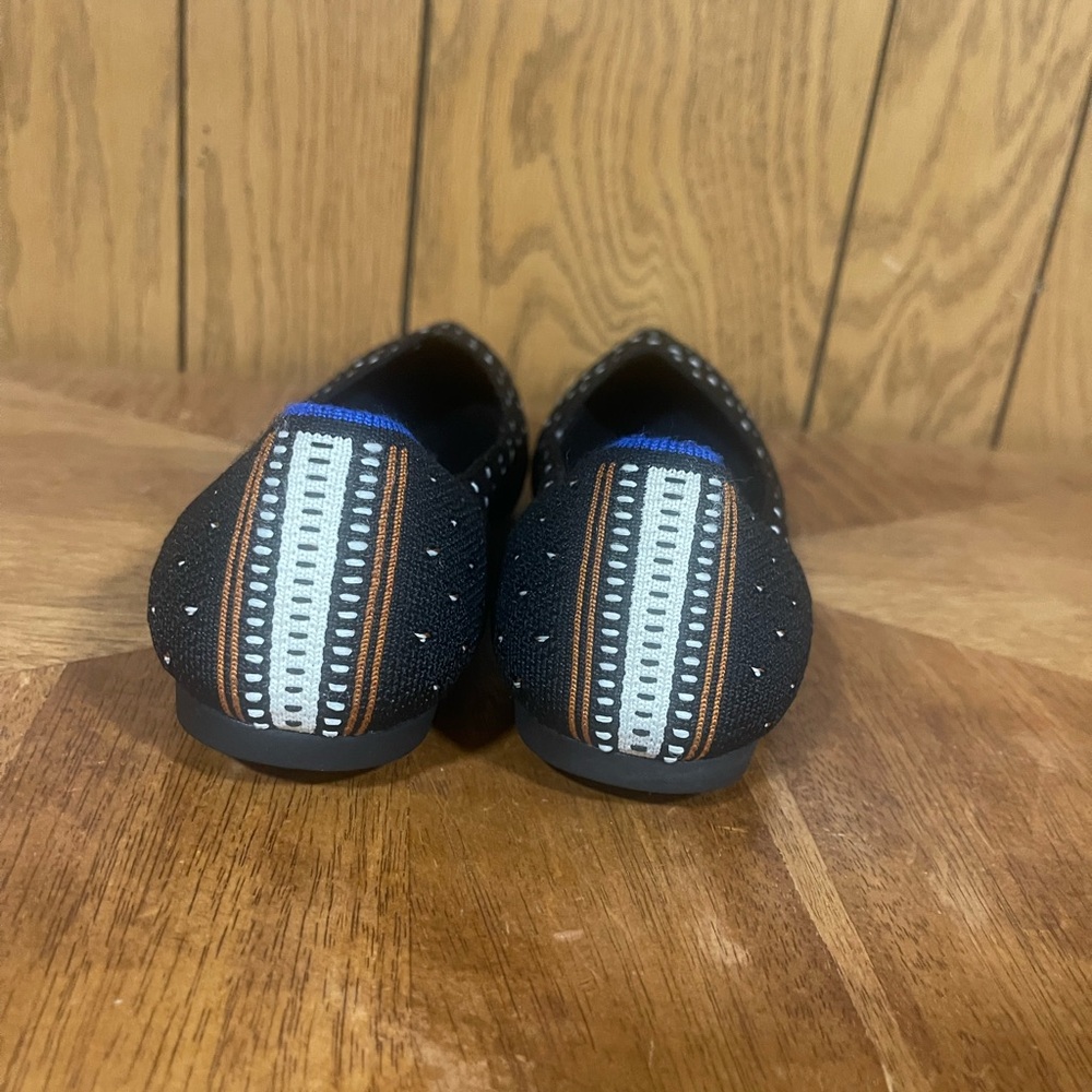 Rothy's Ivory Polka Point Black - Picture 3 of 15